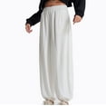 thumbnail image 1 of CKpwisy Women's Solid Sweatpants Elastic Waist Taper Pants Soft Comfy Athletic Running Long Pants Baggy Straight Leg Trousers for Workout Fall Outfits 2025, 1 of 4