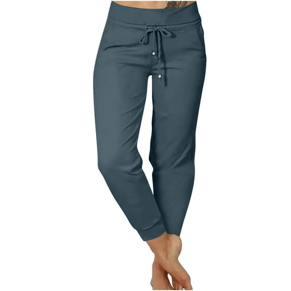 CKpwisy Women's Sweatpants High Waisted Cropped Jogger Loose Fit Running Pants 2025 New Soft Comfy Trousers Lounge Drawstring Waist with Side Pockets