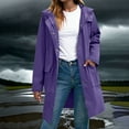 thumbnail image 1 of CKpwisy Women's Waterproof Raincoat Casual Lightweight Rain Jacket Snap Button Down Hooded Jackets with Pockets for Outdoor, 1 of 6