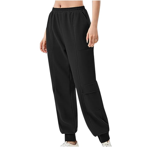 CKpwisy Womens Cargo Sweatpants Oversized Low Rised Joggers Comfortable Workout Running Trousers Fall Fashion Outfits Y2k Clothes 2025 with Pockets