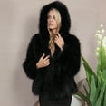 thumbnail image 1 of CKpwisy Womens Faux Fur Coats with Hood Winter Warm Fashion Furry Cropped Jackets Long Sleeve Open Front Fluffy Outerwears Shaggy Coat, 1 of 6