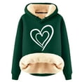 thumbnail image 1 of CKpwisy Womens Oversized Hoodies Fall Fashion 2025 Heart Graphic Sweatshirts Winter Warm Ling Sleeve Fleece Lined Pullovers Trendy Outfits Clothes 2025, 1 of 5