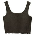 thumbnail image 1 of CKpwisy Womens Ribbed Tank Tops Scoop Neck Slim Fitted Tees Summer Casual Basic Knit Sleeveless Shirts Solid Color Crop Camis Y2K Going Out Trendy Tshirt Outfits, 1 of 7