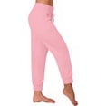 thumbnail image 1 of CKpwisy Womens Yoga Pants Elastic Waist Elastic Bottom Sweatpants Wide Leg Comfy Drawstring Loose Straight Lounge Running Workout Legging Ankle Length Trousers Clearance, 1 of 7