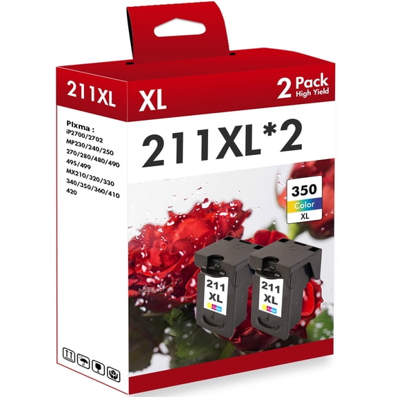 CL-241XL 240 XL 241 XL Ink Cartridges Compatible for Canon 241 for MG3620 MX470 MG3520 TS5120 MG3522 MG3122 MX432 MX512 MX532 MX372 Printer CL-241xl (2 Pack,Tri-color x 2)