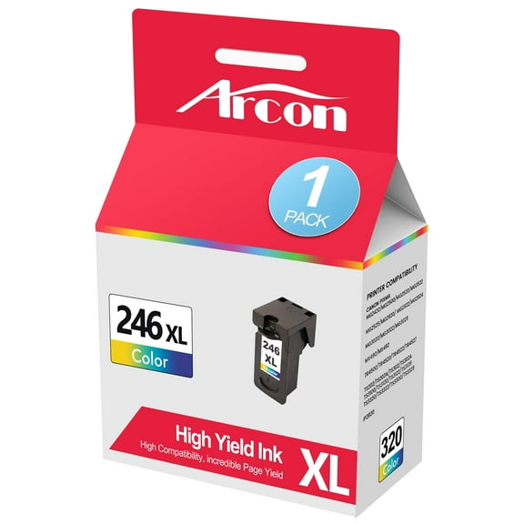 CL 246XL Color Ink Cartridge Compatible for Canon 246 Color Ink High Yield 246XL CL-246XL CL-246 XL CL246XL Works for PIXMA MG2522 TS3122 MX492 MX490 TR4500 TR4520 TS3322 Printer 1Black