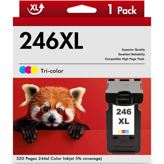 CL 246XL Ink Cartridge Compatible for Canon 246XL for Pixma MG2520 TS3120 TS202 TS302 MX492 MX490 TR4520 IP2820 Printer (1 Pack Tri-color)