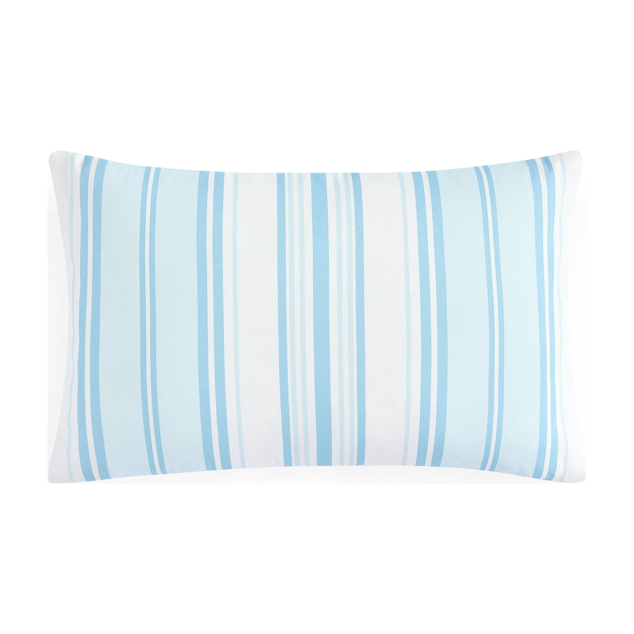 Coastal Living 12" x 18" Blue Striped 100% Cotton Decorative Throw Pillow for Couch or Bed