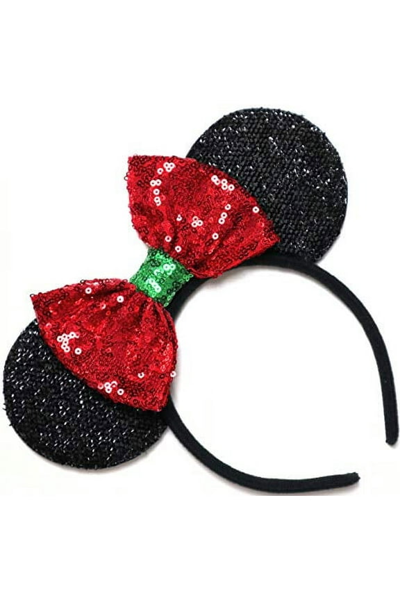 Christmas Mickey Ears, Christmas Minnie Ears, Xmas Mickey Ears, Christmas Disney,Holiday Ears, Mouse Ears,
