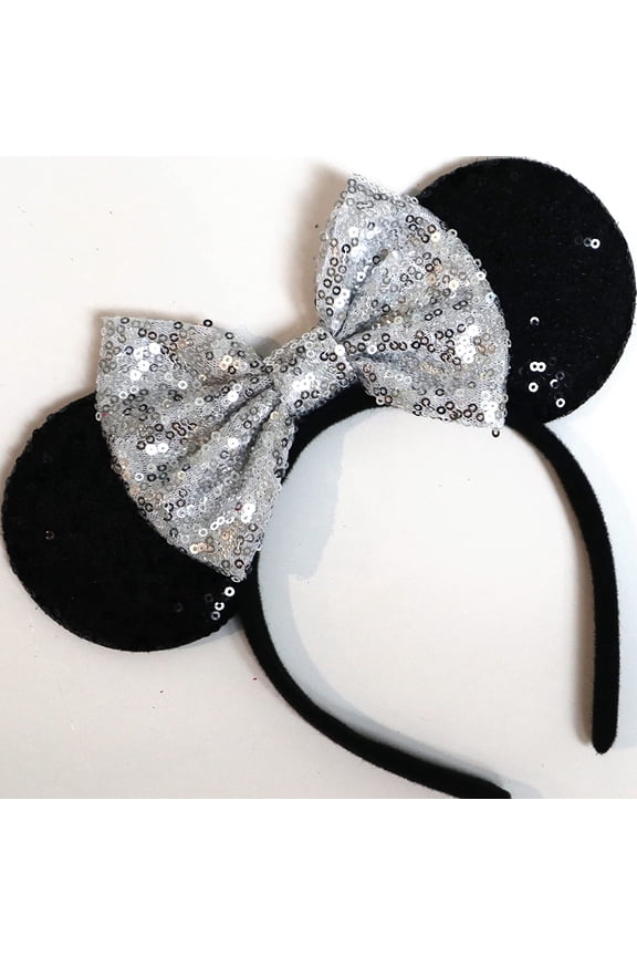 Silver Mickey Ears, Sparkly Mickey Ears, Silver Minnie Ears, Rainbow Ears, Minnie Ears, Rose Gold Mickey