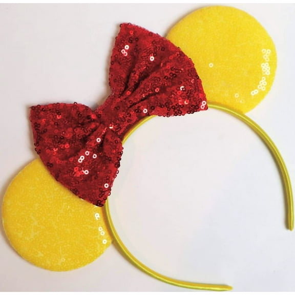 CL GIFT Winnie The Pooh Mickey Ears, Winnie The Pooh Ears, Beauty and The Beast Ears, Belle Ears, Belle Mickey Ears, Beauty and The Beast Ears, Gold Minnie Ears
