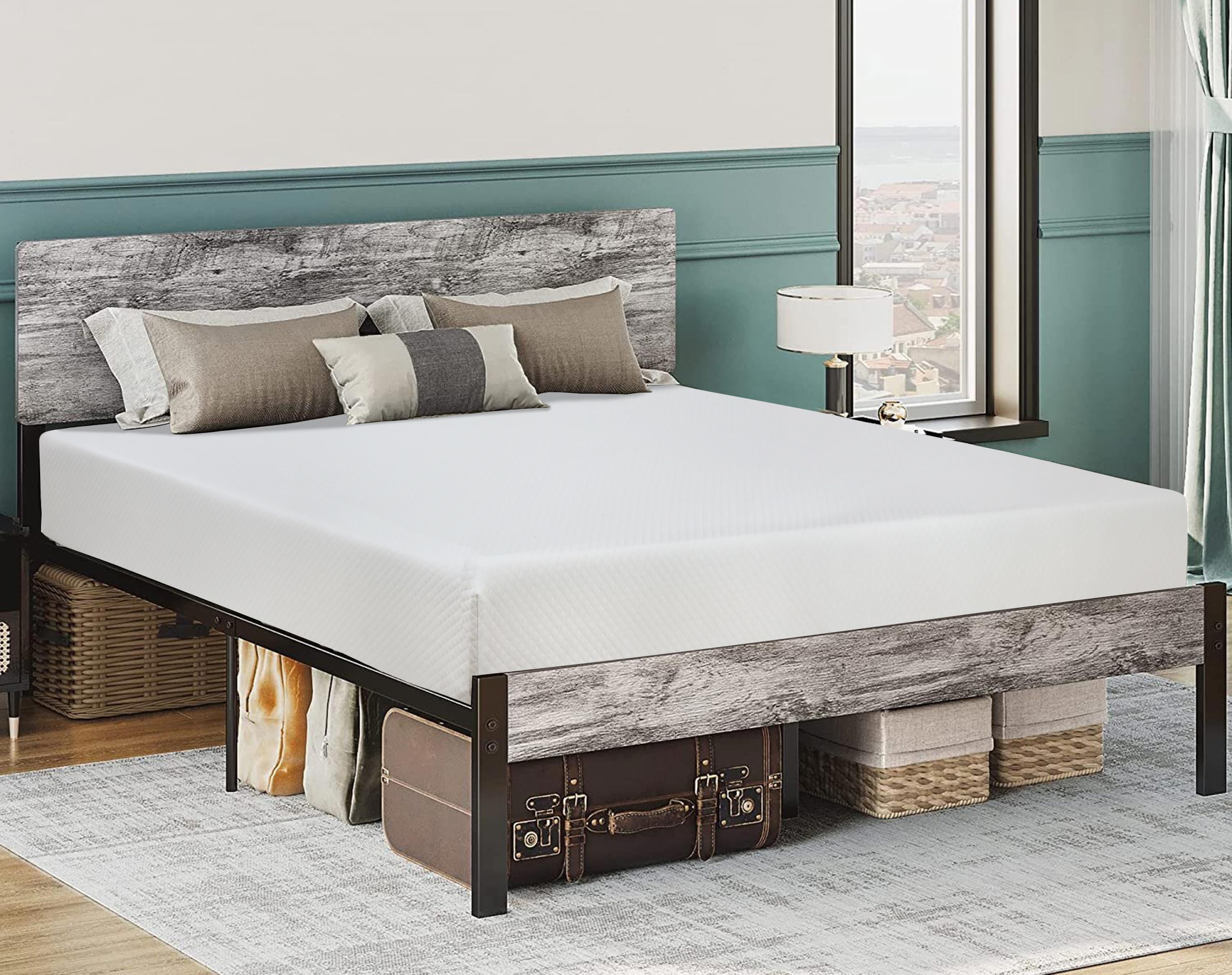 King size 10.5-inch Thick Cushion Firm Tight Top Memory Foam Innerspring Mattress main image 1