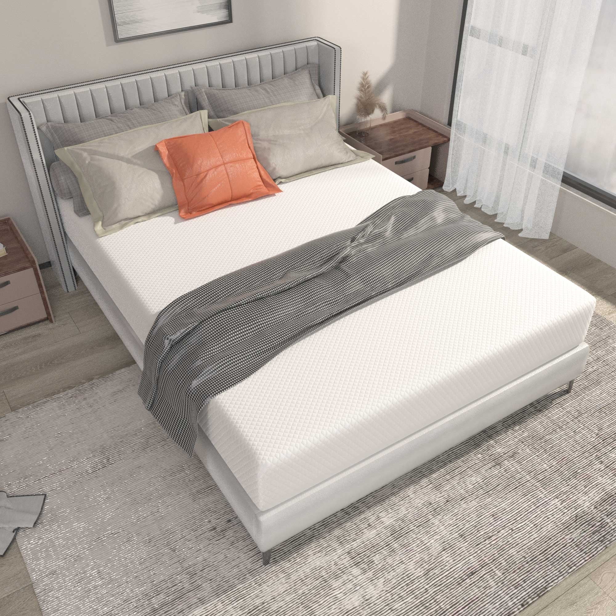 CL.HPAHKL 10 Inch Queen Size Mattress, Medium Firm Gel Memory Foam Bed ...