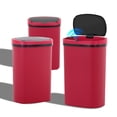 thumbnail image 1 of CL.HPAHKL 13 Gallon Garbage Can, 50 Liter High-Capacity Broken-Resistant Plastic Garbage Can with Lid Automatic Trash Cans Touchless Motion Sensor Trash Can for Home Kitchen Office (3, Red), 1 of 11