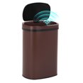 thumbnail image 1 of CL.HPAHKL 13 Gallon Kitchen Trash Can, Touchless Motion Sensor Trash Can 50 Liter High-Capacity Automatic Trash Cans Stainless Steel Garbage Can with Lid for Home Bathroom Bedroom Office, Brown, 1 of 7