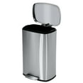 thumbnail image 1 of CL.HPAHKL 13 Gallon Step-on Trash Can with Soft-Close Lid, Stainless Steel Kitchen Garbage Can with Foot Pedal and Removable Inner Bucket, Fingerprint-Proof Trash bins for Home Office, 1 of 8