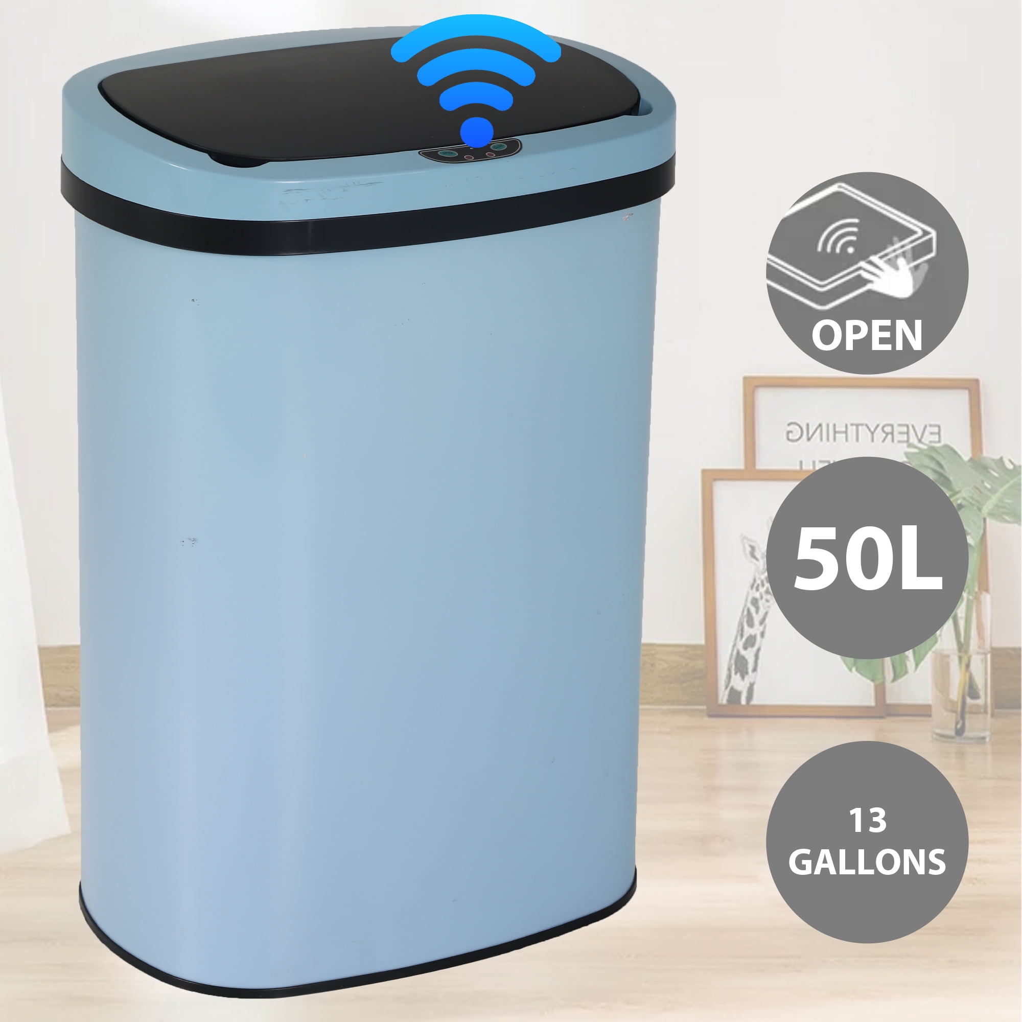 CL.HPAHKL 13 Gallon Trash Can with TouchFree & Motion Sensor