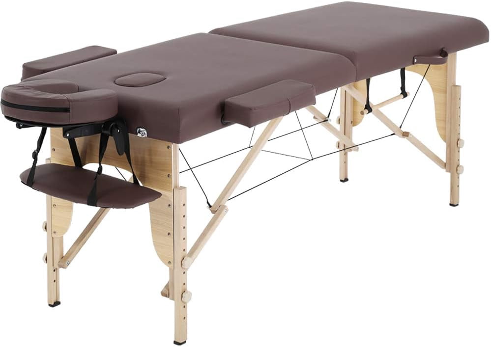 CL.HPAHKL 2 Folding Lightweight PVC leather Message Table with Carrying ...
