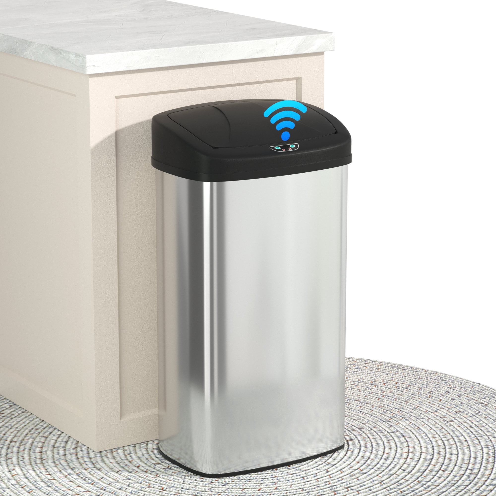 CL.HPAHKL 22 Gallons Automatic Sensor Stainless Steel Trash Can, Touchless Garbage Bin with Sensor Lid for Home, Kitchen & Office Waste Solution, 82L Large - Capacity, Silver