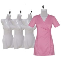 CL.HPAHKL 4-Packs Female Mannequin Torso, 27 Inch Half Body Mannequin Female Plastic Hanging Mannequin with Metal Hook Female Dress Form Holloew Back for Clothing, Accessories, Shirt Display, White