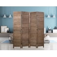 thumbnail image 1 of CL.HPAHKL 4 Panels Wood Room Dividers, Wood Louvered Folding Privacy Wall Divider for Room Separation 5.75 Ft Tall Freestanding Room Partitions and Dividers For Home Office Bedroom Restaurant, 1 of 7