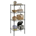 thumbnail image 1 of CL.HPAHKL 4 Shelf Metal Shelf, 600LBS Capacity Metal Utility Shelf NSF Certified Wire Storage Shelves Adjustable Shelving Units and Storage for Home Kitchen Bathroom, Black (17.3"L x 11.4"W x 43.9"H), 1 of 9