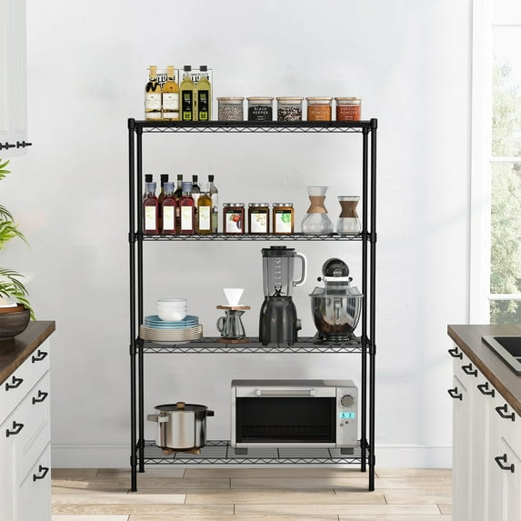 CL.HPAHKL 4 Tier Kitchen Storage Shelves Adjustable Metal Shelving Units NSF Wire Shelving, Storage Racks and Shelving 1000lbs Capacity for Kitchen Garage Pantry, 36"L x 14"W x54"H