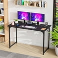 thumbnail image 1 of CL.HPAHKL 47 Inch Office Computer Desk, Modern Simple Style PC Desk with Metal Frame Adjustable Feet Industrial Office Desk Sturdy Computer Table Desk for Home Office Study Writing (1, Black), 1 of 7