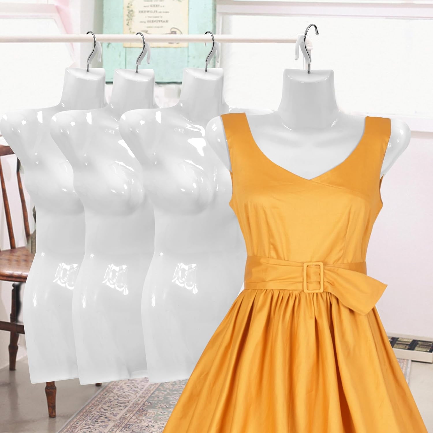 CL.HPAHKL 4PCS Female Mannequin Torso Half Body, Dress Form Sewing ...
