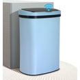 thumbnail image 1 of CL.HPAHKL 50 Liter Motion Sensor Trash Can, 13 Gallon Stainless Steel Kitchen Garbage Can with Lid, Automatic Waste Bin for Home Office, Bathroom, Blue, 1 of 8