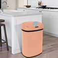 thumbnail image 1 of CL.HPAHKL 50 Liter Motion Sensor Trash Can, 13 Gallon Stainless Steel Kitchen Garbage Can with Lid, Automatic Waste Bin for Home Office, Bathroom, Pink, 1 of 7