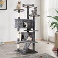 thumbnail image 1 of CL.HPAHKL 54in Cat Tree Tower, Multi-Level Cat Tower Furniture Activity Center with Platform Scratching Posts Stand House Condo and Toy, Cat Condos for Indoor Cats Kitten Activity Relaxing, Ashy, 1 of 7