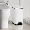 thumbnail image 1 of CL.HPAHKL 5L / 1.3 Gallon Step Trash Can, Stainless Steel Slim Bathroom Trash Bin with Lid & Removable Inner Bucket, Pedal Garbage Can for Kitchen, Bathroom Small Spaces (1, White), 1 of 8