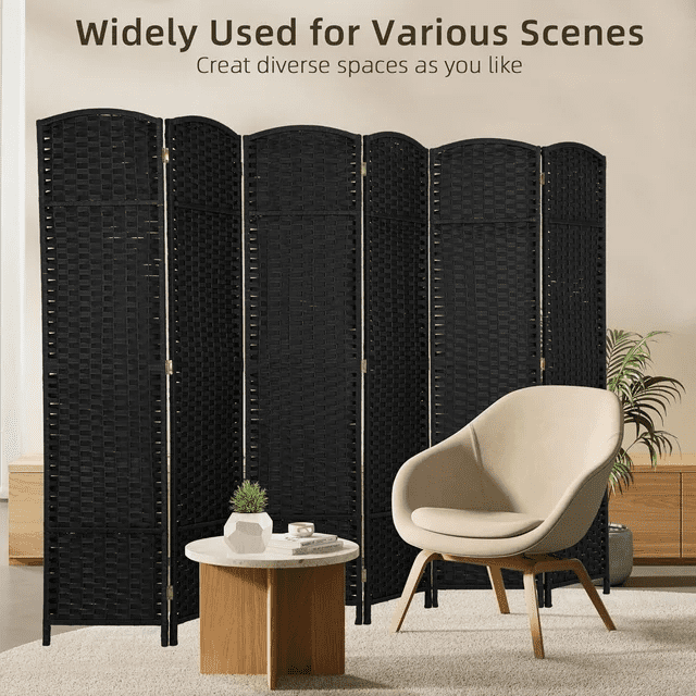 Privacy Partition CL.HPAHKL 6 Panel Folding Privacy Screen 5.57 ft Tall, Freestanding ...