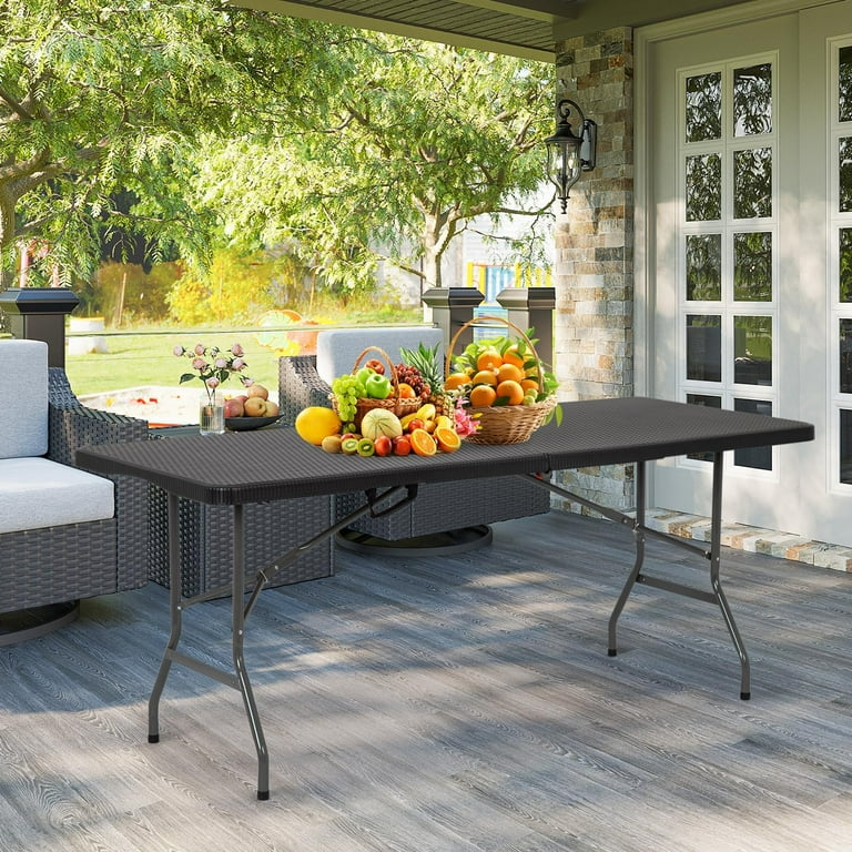 ft Folding Table, Heavy Duty Plastic Table with