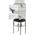 thumbnail image 1 of CL.HPAHKL 64-inch Large Bird Cage Play Open Top Design, Metal Parakeet Cage with Rolling Stand & Bottom Tray for Parakeet Lovebirds Ringneck Cockatiels Parrot Cage, Black, 1 of 7