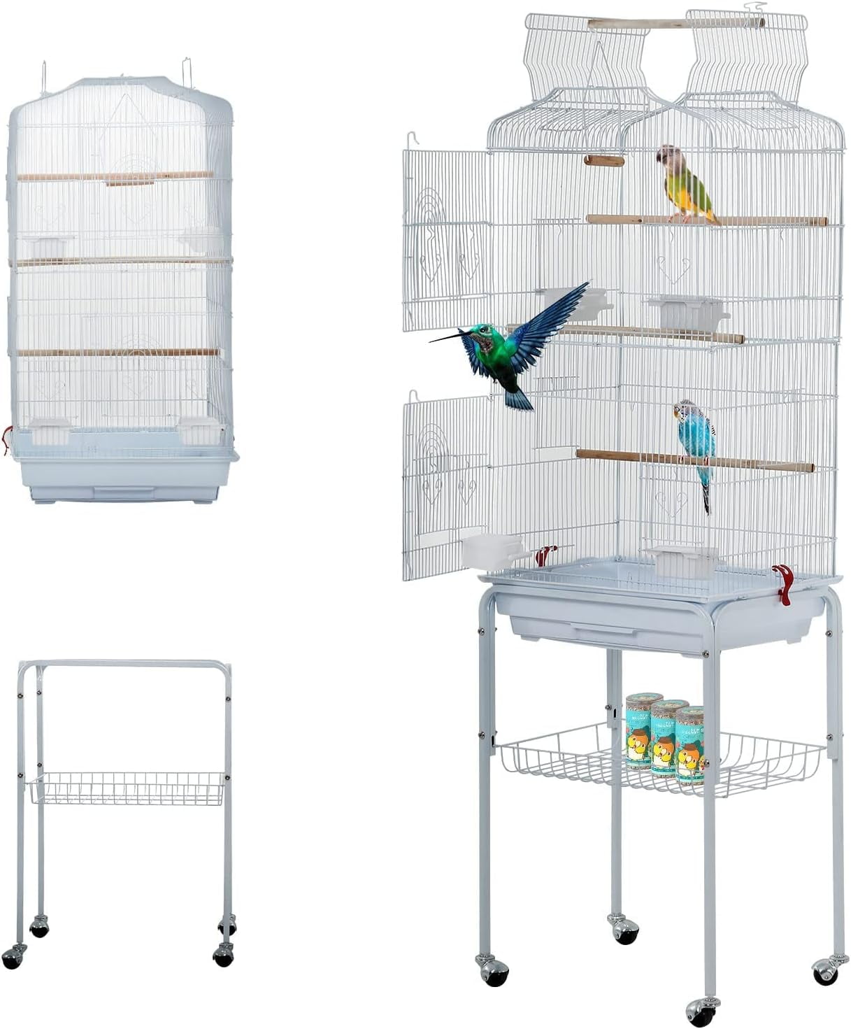 Picture of CL.HPAHKL 64-inch Large Bird Cage Play Open Top Design, Metal Parakeet ...