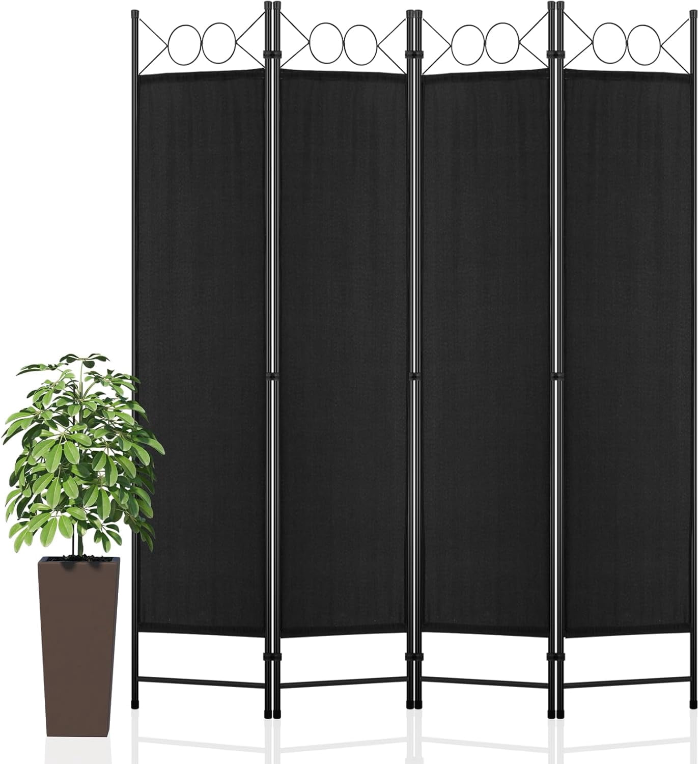 Privacy Partition CL.HPAHKL 68'' H Room Divider, 4 Panel Folding Privacy Screen ...