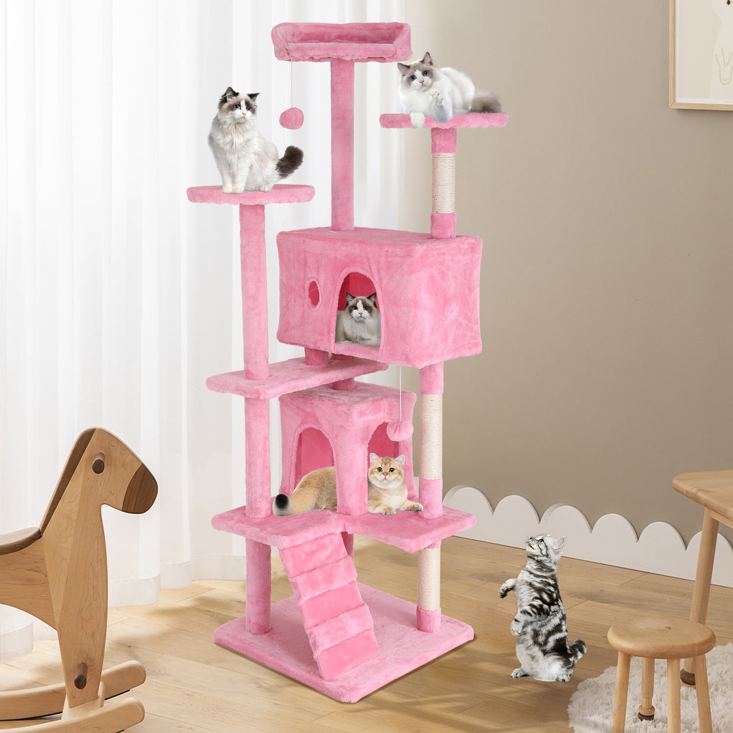 CL.HPAHKL 70in Cat Tree Tower, MultiLevel Cat Tower Furniture Activity Center with Platform