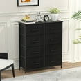 thumbnail image 1 of CL.HPAHKL 8-Drawer Storage Organizer Dresser, Fabric Storage Tower with Spacious Drawers, Wide Chest of Drawers for Living Room, Closet, Nursery, Black, 1 of 12