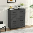 thumbnail image 1 of CL.HPAHKL 8-Drawer Storage Organizer Dresser, Fabric Storage Tower with Spacious Drawers, Wide Chest of Drawers for Living Room, Closet, Nursery, Gray, 1 of 12