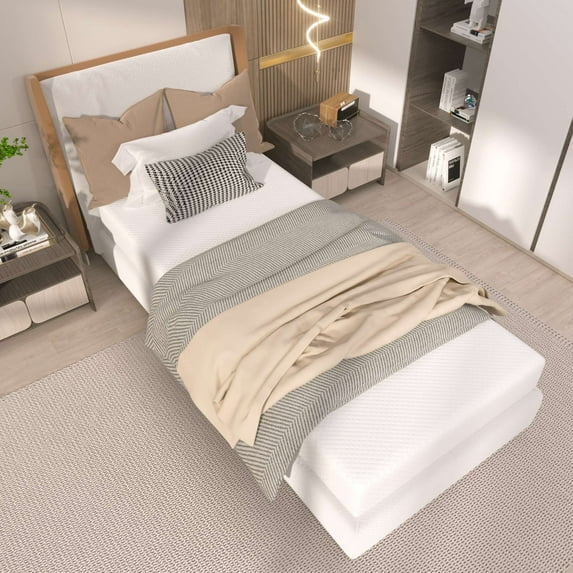 CL.HPAHKL 8 Inch Twin XL Mattress, Cooling Memory Foam Mattress in a Box for Bunk/Trundle Beds Pressure Relief, Medium Firm, Removable Washable Cover, CertiPUR-US Certified