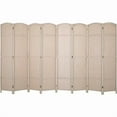 thumbnail image 1 of CL.HPAHKL 8 Panel Room Divider 5.57 ft Tall, Folding Privacy Screen with Hand-Woven Design & Solid Wood Frame, Freestanding Room Partition Panel for Home, Office, Beige, 1 of 7