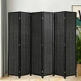 thumbnail image 1 of CL.HPAHKL Bamboo Room Divider 6 Panel Folding Privacy Screen Freestanding Wall Divider 6 ft Tall Room Partitions and Dividers for Home Bedroom Living Room, Black, 1 of 8
