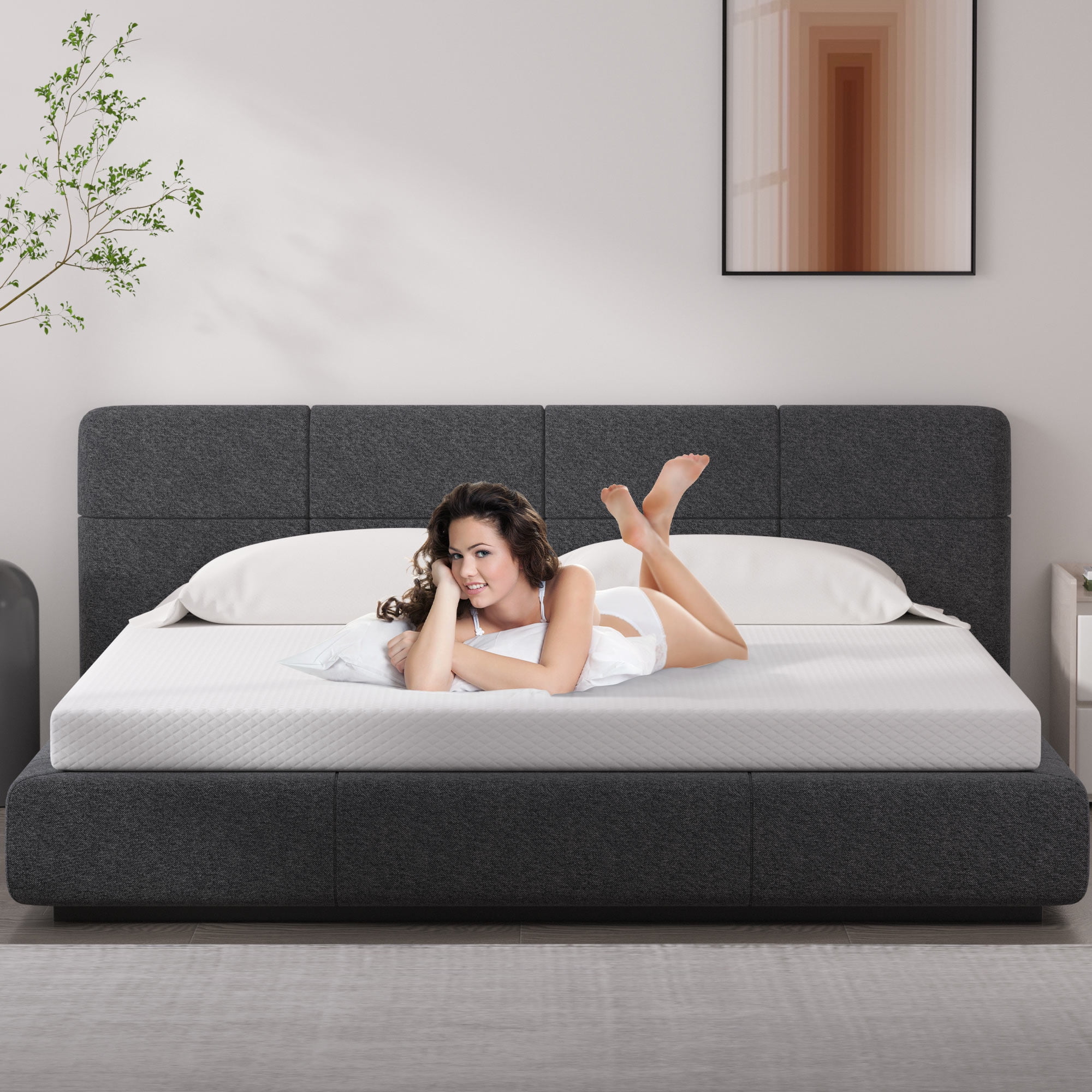 CL.HPAHKL California King Mattress, 5 inch Cal King Gel Memory Foam Mattress, Bed in a Box, Medium Firm, CertiPUR-US
