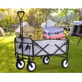 thumbnail image 1 of CL.HPAHKL Collapsible Wagon Foldable Wagon Garden Cart Heavy Duty Utility Foldable Wagons Carts with Wheels, Folding Beach Wagon Grocery Wagon for Camping Garden Shopping Sports Outdoor Use,, 1 of 7
