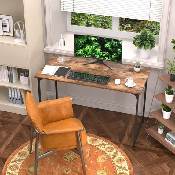 CL.HPAHKL Computer Desk, 47 inch Simple Wood PC Desk for Home, Office, Study, Writing, Vintage