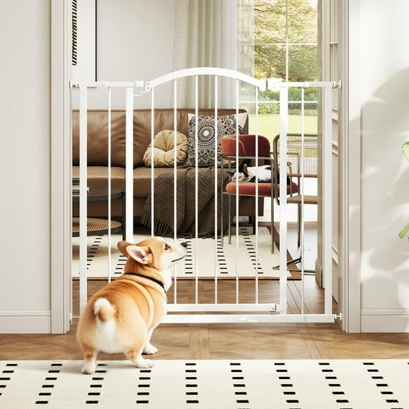 CL.HPAHKL Dog Gate for Stairs & Doorways, Metal Pet Safety Gate for Indoor Dogs Cats, Fits 28.5”-39.7” Wide Openings