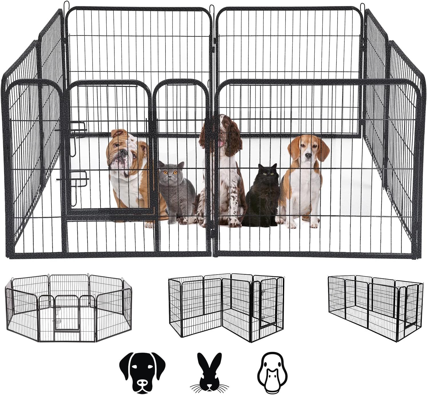 CL.HPAHKL Dog Playpen Indoor Outdoor, 8 Panels 32
