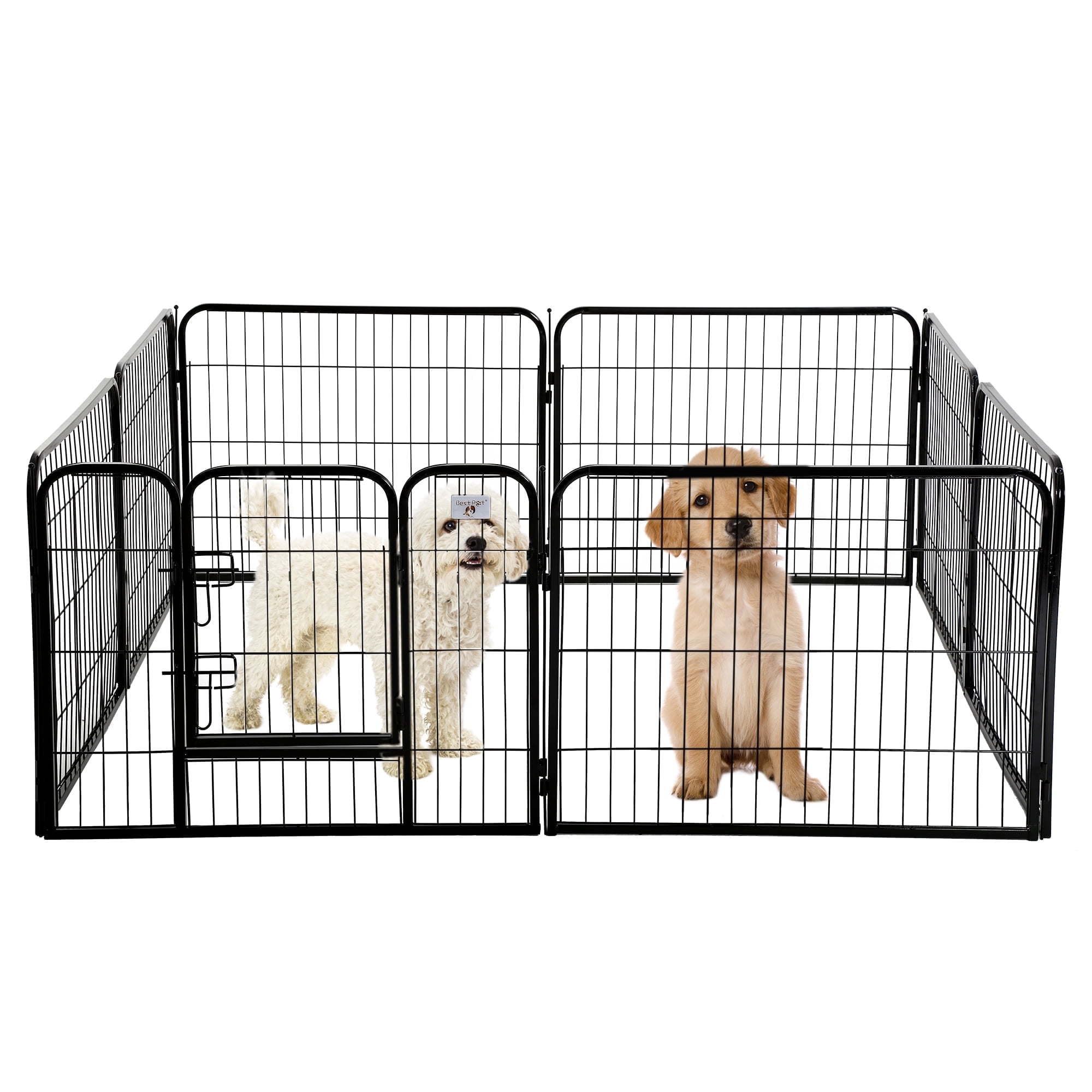 CL.HPAHKL Dog Playpen Indoor Outdoor, 8 Panels 40" Height Metal Puppy Playpen Pet Playpen with Door for Small/Medium/Large Dogs Exercise Pen, Dog Pen Dog Fence for Garden, Yard, RV Camping